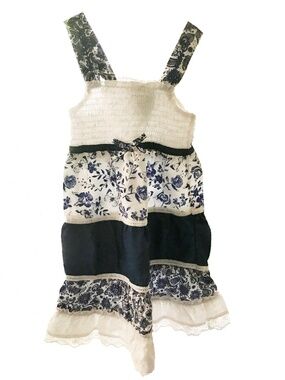 NWT Girl's Rule Navy & White Sun Dress Size 6X